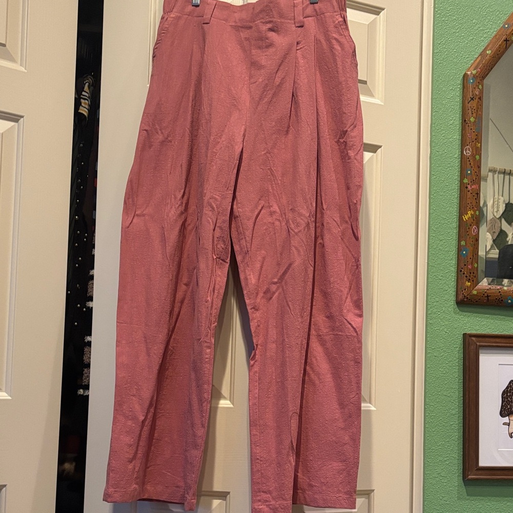 HALARA Women's Wide Leg Pants in Salmon Pink